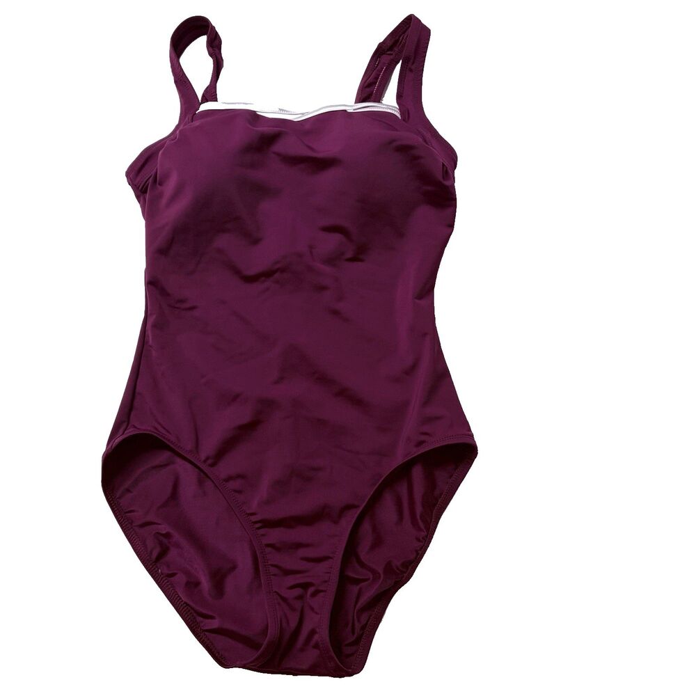 Roxanne Bra-Sized Plum One Piece Swimsuit Size 12/14 ~38C ~ EXC ~